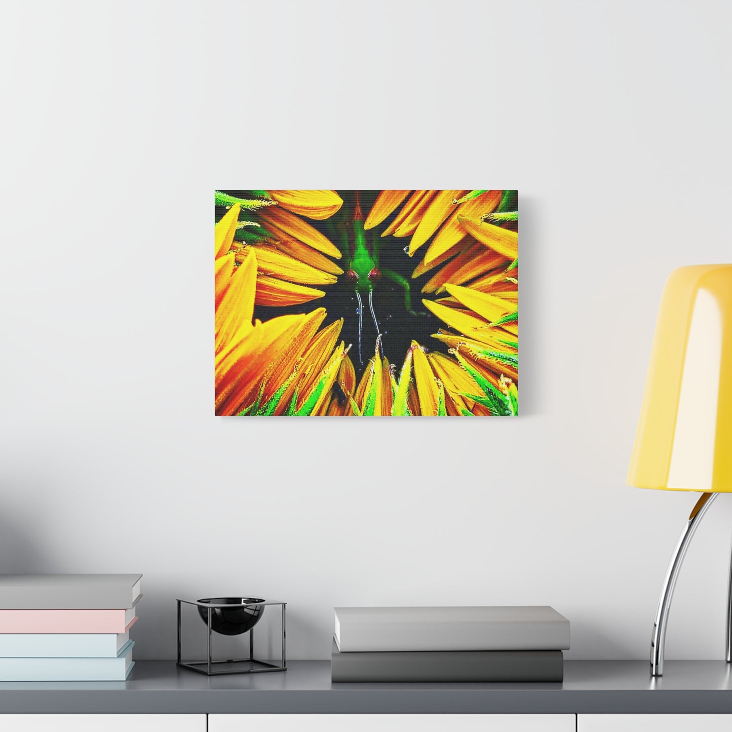 Sunflower Farm Grasshopper Canvas | Cambrian Captures