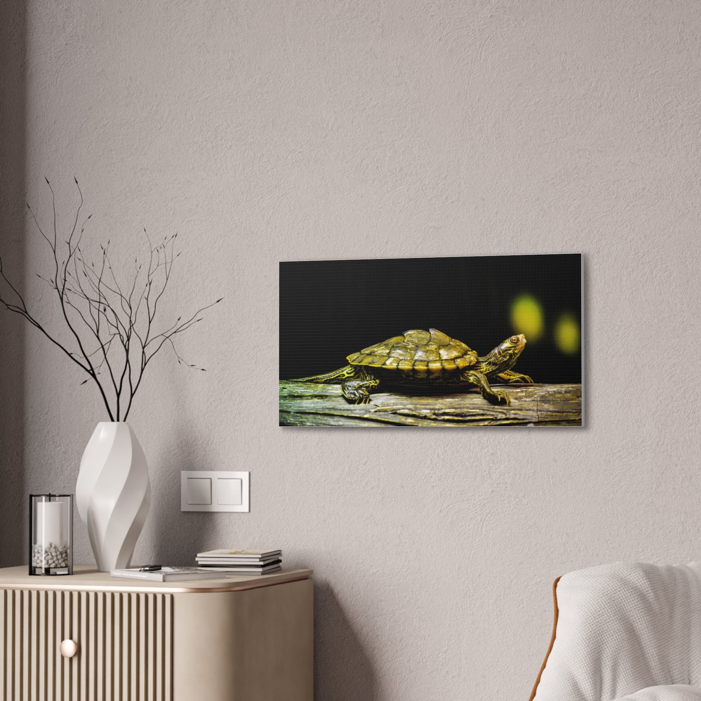 Red Eared Slider Turtle Canvas | Cambrian Captures